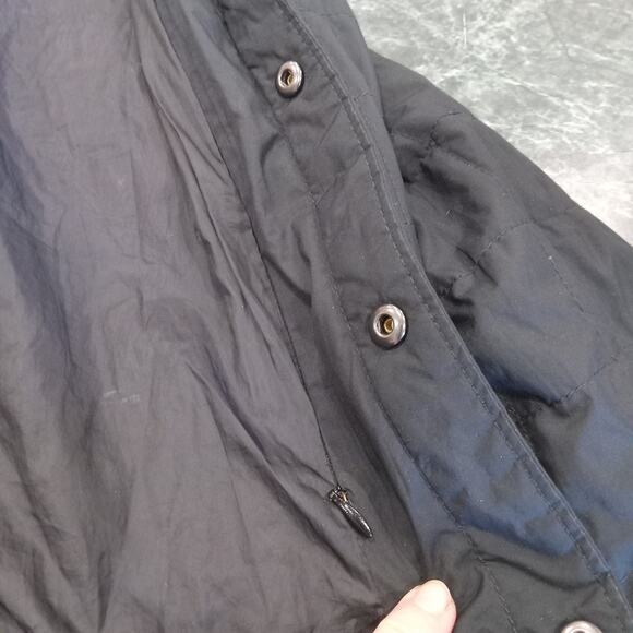 Eddie Bauer EB502 Shirt Jac Snap Button Quilted Shacket Black Men’s Large LOGO - Picture 16 of 16